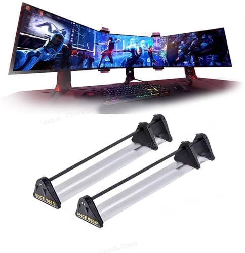 Screen Seamless Optical Joint Piece Kit with Frame Elimination;Three-screen Removal Frame of Display Bezels For Logitech G29 G920 G923 Wheel Racing Cockpit Bezel Hidden (2 PCS-Large Size)