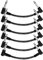 Donner Guitare Patch Câble Jack 6,35mm Mono, 15CM Cordons Patch Classique pour Pédales D'effet Guitare/Basse, Pack de 6