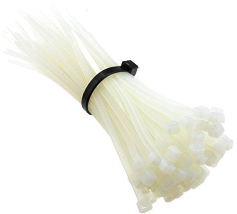 kenable Natural Cable Ties 120mm x 3.5mm Nylon 66 UL Approved [100 Pack]