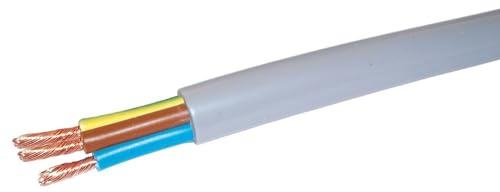 Kabel Kunststoffschlauchleitung, Grau - 3 x 1,5 mm²
