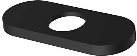 5.5 in. Bathroom Sink Faucet Hole Cover Deck Plate for 1 or 3 Hole in Matte Black