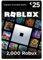 Roblox-Geschenkgutschein |2,000 Robux Guthaben | inklusive exklusivem virtuellem Item| Digital Code für Smartphones, Computer, Tablets, Xbox One, Xbox Series X|S, Oculus Rift et HTC Vive)