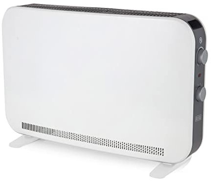BLACK+DECKER BXCV41001GB 2KW Portable Convector Heater, Anti-Frost Protection, White