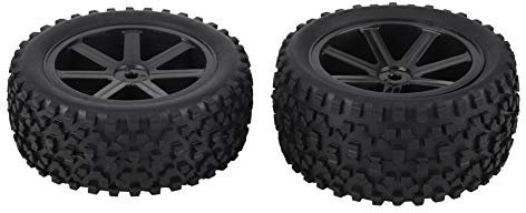 Alomejor RC Auto Gummireifen 4PCS RC Truck Gummireifen Rad Reifen Zubehörteile für 1:10 LKW Offroad Auto Zubehörteile(schwarz)