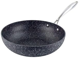 Eaziglide Neverstick IM1041 - Wok de aluminio y acero inoxidable (32 cm), color negro