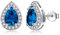 MASOP Ohrstecker Silber 925, Geburtsstein Aquamarin Ohrringe Silber für Frauen Damen Mädchen Schmuck Geschenke zum Geburtstag März
