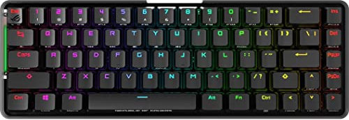 ASUS ROG Falchion NX 65% Wireless RGB Gaming Mechanical Keyboard, ROG NX Blue Switches, PBT Doubleshot Keycaps, Wired / 2.4G Hz, Touch Panel, Keyboard Cover Case, Macro Support-Black, UK Layout