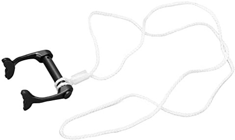 Entatial Freediving Pince-nez de natation antidérapant et réglable avec cordon tour de cou pour les débutants en plongée (noir)