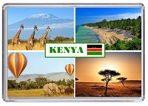 Kenya Souvenir Acrylic Fridge Magnet (Standard: 70x45mm)