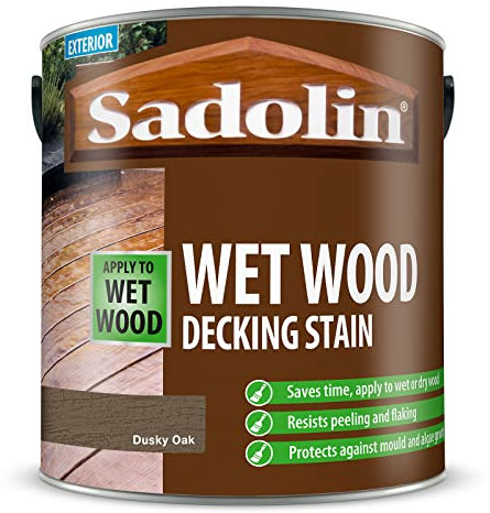 Sadolin Wet Wood Decking Stain 2.5 litre Colour - Dusky Oak