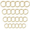 24 Stücke Snap Runde Karabiner DIY Rund Frühling Karabinerhaken Ringe für Schlüsselanhänger Handtasche Geldbörse Dekoration Handwerk Zubehör (Gold)