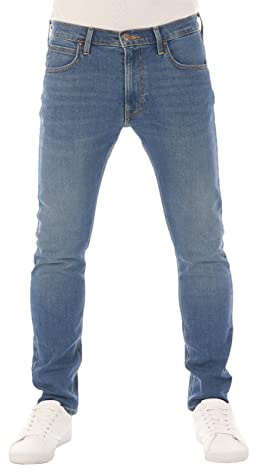 Lee Jeans Herren Stretch Slim Tapered Fit Luke Jeanshose Hose Denim Blue w31, Farbe: Used Blue (LSS2HDPD3), Größe: 31W / 34L