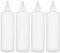 BRIGHTFROM Condiment Squeeze Bottles, 12 OZ Empty Squirt Bottle with Twist Top Cap, Leak Proof - Great for Ketchup, Mustard, Syrup, Sauces, Dressing, Oil, Arts and Crafts, BPA FREE Plastic - 4 PACK