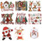 TOYMIS 8 Bögen Weihnachts Eisen auf Transfer, Süße Weihnachten Wärmetransfer Vinyl Aufkleber Aufbügler Weihnachten mit Elch Weihnachtsmann Weihnachtsbaum zum Selbermachen von Kleidung