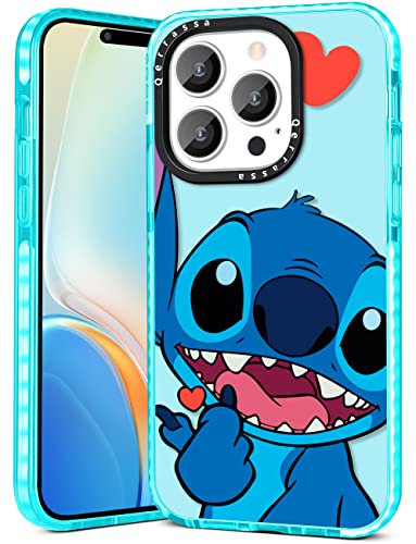 Qerrassa Red Stitc for iPhone 14 Pro Max 6.7Case Cute Cartoon Character Girly for Girls Kids Boys Phone Cases Cover Fun Design Kawaii Soft TPU Bumper Protective Case for iPhone 14 Pro Max 6.7 Inches