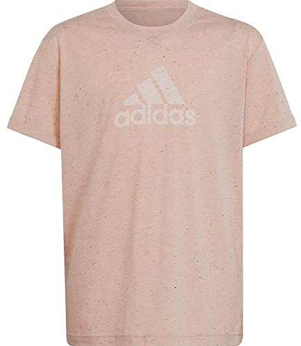 adidas Mädchen T-Shirt (Short Sleeve) G Fi Bl T, Wonder Taupe Mel/White, IC0108, 164