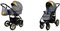 BabyLux Gold Lux 2-in-1 Baby Kinderwagen Tief und Kinderwagen mit Zubehör Verstellbar und faltbar Aluminium Konstruktion Wasserdicht Nicht abnehmbare Räder Flaxen Black Frame