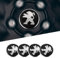 4 pièces 56 mm Autocollants de Capuchons centraux de moyeu de Voiture pour Peugeot 206 307 308 3008 207 208 407 508 2008 5008 107, Capuchons de Garniture de moyeu Central de Roue Autocollants,Black-
