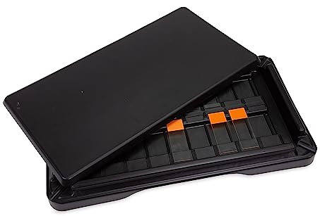 Customizable Slide Staining Tray, Holds 18 Slides, Black