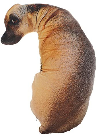 Garneck 3D-Hundekissen Simulation Plüsch-Inu-Kissen Stofftierkissen Kissen Für Sofa Stuhl Heimdekoration