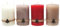Adventskerzen Kerzen Stumpenkerzen Adventskranz Rot Creme Taupe Beige 9cm H 4 Stück