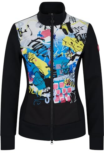 Sportalm W Neoprene Jacket Mehrfarbig - Hochwertige sportive Damen Jacke, Größe 38 - Farbe Black