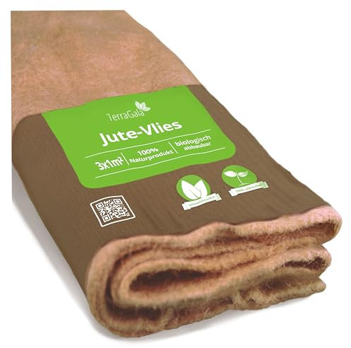 3er Pack Kompostvlies, Jutevlies zur Kompostabdeckung und -trennung, 3 Vliese à 1m x 1m