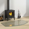 Plaque en Verre pour Cheminée, Tapis de Cheminée Plaque de Protection Anti Feu Plaque de Verre pour cheminée 100x60 cm