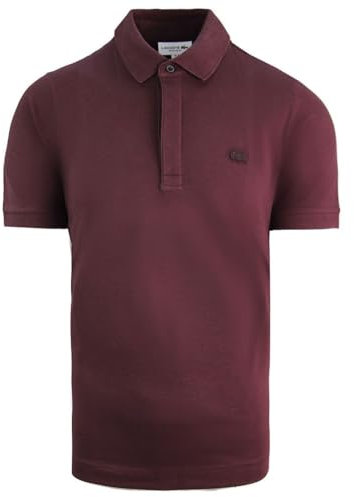Lacoste Regular Fit Short Sleeve Collared Burgundy Mens Polo Shirt PH5522 Y29