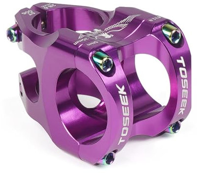 BBTISG Fahrrad Lenkervorbau, Aluminiumlegierung MTB Vorbauerhöhung 35mm Mountainbike Vorbau für 31,8 mm Lenker und 28,6 mm Lenkerrohr (lila)