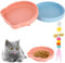AIVORO 2 Stück Katzennapf Flach, Silikon Katzen Napf, Katzennäpfe Mit Saugnapf, Futterschüssel Katze, Katzenfutter Wasserschale für Kätzchen und kurzbeinige Katzen