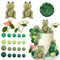 Lot de 25 décorations de gâteau grenouille pour garçons et filles - Décoration de fête d'anniversaire en forêt tropicale