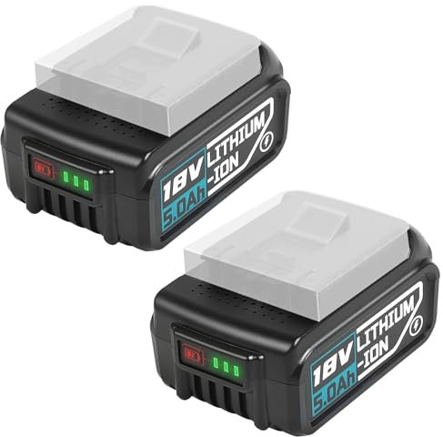 18V Ersatzakku für Bosch 18V System GBA Bereich Professional, 5000mAh Ersatzakkus Kompatibel mit Bosch Serie BAT609 BAT609G BAT618 (2Stück)