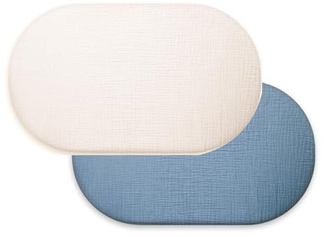 2-teiliges Baby-Spannbettlaken für Stubenwagen, Wickelunterlage, atmungsaktiv, Spannbettlaken, Wiegen, Matratzenbezug, Neugeborene, abnehmbarer Kinderwagen-Schonbezug