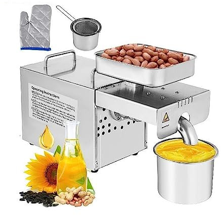 Extracteur d'huile électrique Presse à huile automatique for usage domestique et commercial Sésame Canola Graines de tournesol Cacahuètes Noix Améliorer l'efficacité