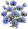Künstliche Mohnblumen für Heimdekoration, 3 Pcs Langstielige Realistische Künstliche Seidenblumen, Künstlicher Mohn für Küche Hochzeit Dekoration Blumenarrangement, Tischaufsteller (Blau)