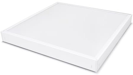 KOLORENO - Kpl. Leuchtpaneel für LED-Lichtkasten 60x60 40W - Neutralweiß (4000K) + weißer Rahmen - 600x600x50mm Panel mit Rahmen - 595x595x25mm Panel ohne Rahmen - Wasserdicht IP20