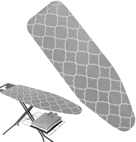 FmtwPhn 120 x 41 cm, rivestimento standard per asse da stiro con bordo elastico, fodera in cotone spessa, resistente alla combustione e allo sporco