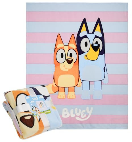 Bluey Manta para Cama, Sofa Suave, Cobija de Invierno, 150 x 130 cm - Regalo Niños