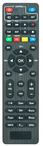 AULCMEET HD-3X00S2 Telecomando di ricambio compatibile con Humax Tivumax Full HD Ricevitore/Decoder HD-3800S2 HD-3801S2 HD-3601S2 HD-3600S2 DIGIMAX-T2 DIGIMAX-NANO serie 360x/380x