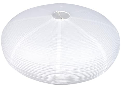 Housoutil Lampenschirm Aus Papier Oval 19.69X19.69X9.84In Weiße Deckenleuchtenabdeckung Für Schlafzimmer Wohnzimmer Arbeitszimmer Weiches Licht Augenschutz Einfache Installation