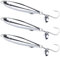 Dr.Fish 3pcs Sea Fishing Lure Vertical Diamond Jigging Spoons 80g for Mackerel Cod Bass Pike with Single Hooks Casting Spinners Metal Jigs