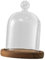 Campana de Vidrio con Base de Madera, diámetro de 9 cm, para exhibir coleccionables, Style B, Individual