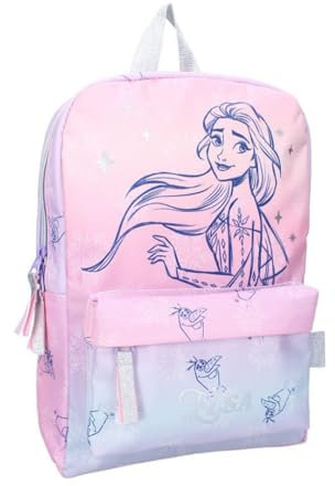 mybagstory - Sac à dos pour fille La Reine Des Neiges – Rose - Enfant - Ecole - Maternelle - Garderie - Cartable Fille - Taille 33 cm - Bretelles réglables – Idée Cadeau