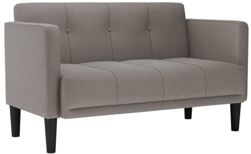 vidaXL Zweisitzer-Sofa Taupe 111 cm Stoff