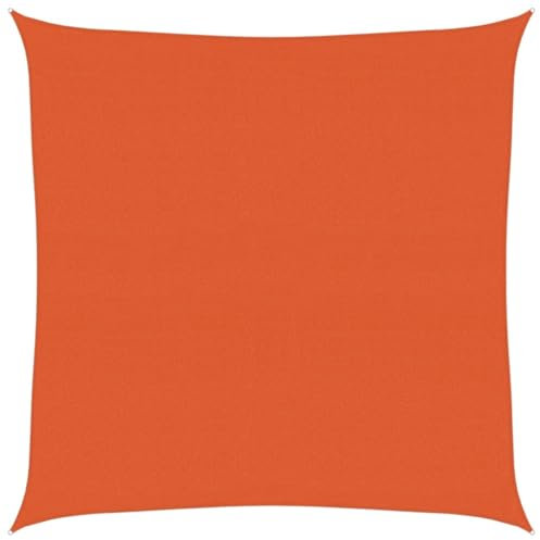 vidaXL Voile d'ombrage 160 g/m² carré Orange 7x7 m PEHD, Voile de Soleil, Voile d’ombrage, Store de Patio, Voile de Pare-Soleil, Voile de Jardin