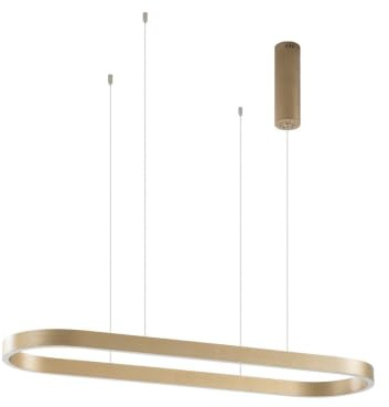 Lucande LED Pendelleuchte Smart Home in gold, dimmbar Hängelampe | Hängeleuchte Modern, Lichtfarbe wählbar (CCT), 3000 K Warmweiß - 4000 K Universalweiß, aus Aluminium, mit fernbedienung
