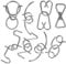 BESPORTBLE 1Set Brain Interlock Puzzles for Adults Educational Logic Game Metal Disentanglement Fun Brain Teaser for All Ages for Party Favors