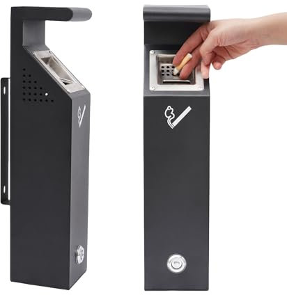 Nisorpa Wall Mounted Trash Can Outdoor Commercial Trash Bin Hanging Garbage Can for Restaurants Hotels Offices and Pub Club