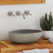 LumFurni Lavabo ovale in pietra di fiume (29-38) x(24-31) cm